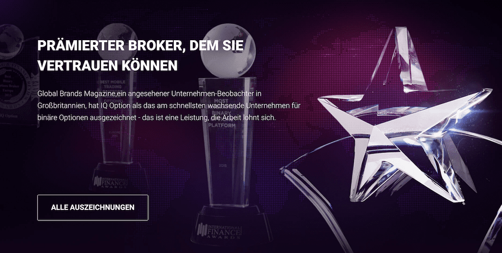 IQ Option Auszeichnungen