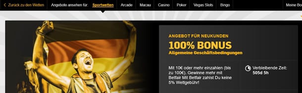 betfair Bonuspaket Neukunden