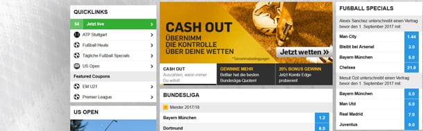 betfair Website Überblick