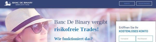 Kostenloses Konto bei der Banc de Binary
