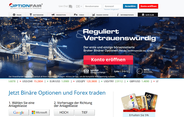 Binäre Optionen Broker in Deutschland