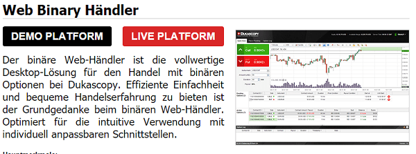 Dukascopy Trading Plattform