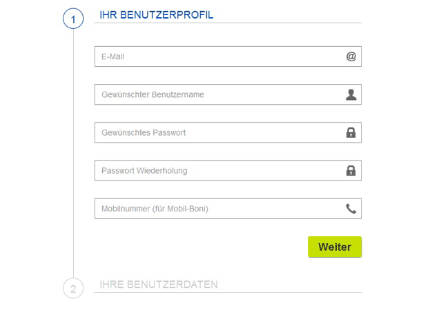 Neue Spieler müssen nicht viel Aufwand betreiben, um ein Mybet Konto anzulegen