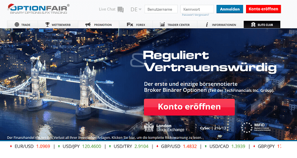 OptionFair wird durch die CySEC reguliert
