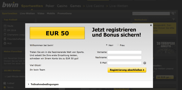 bwin Startguthaben