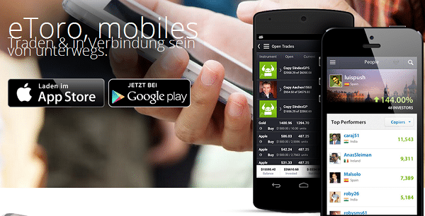 eToro ermöglicht mobilen Handel