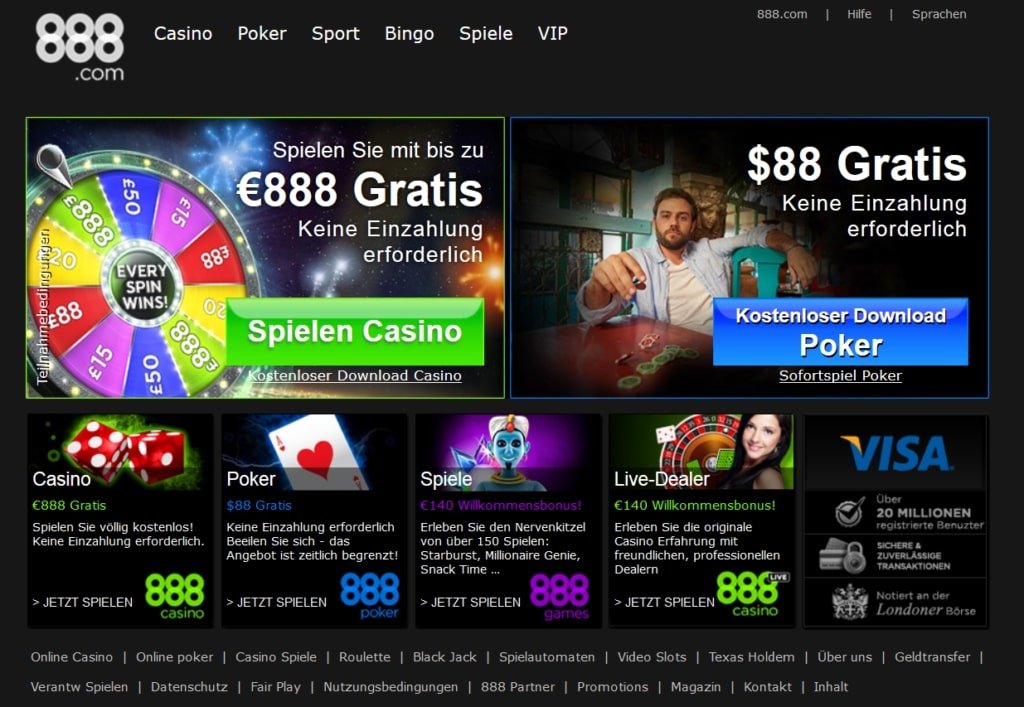888.com im Überblick