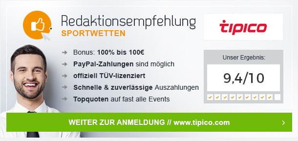 Tipico Redaktionsempfehlung