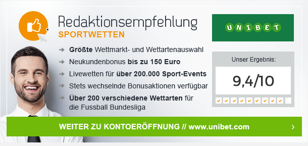 Beste Wettanbieter: Unsere Redaktionsempfehlung Unibet