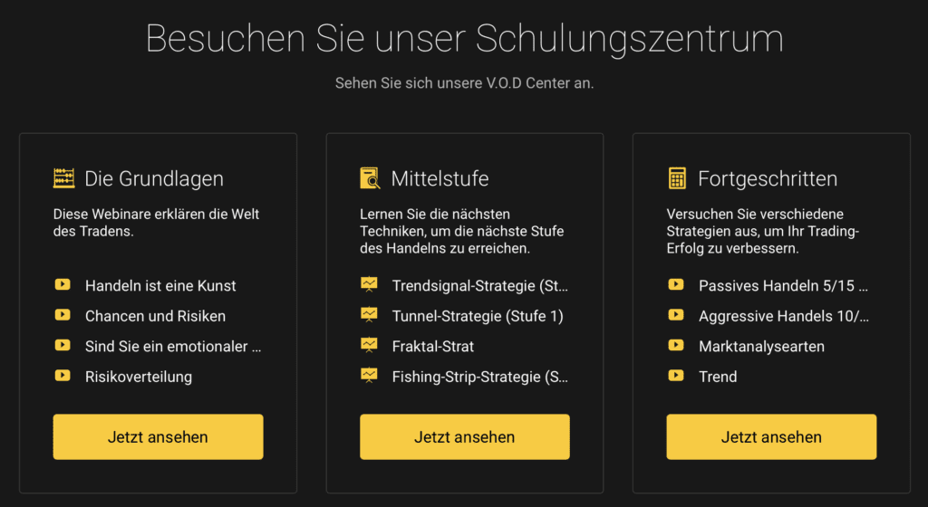 Das Bildungsangebot von 24Option