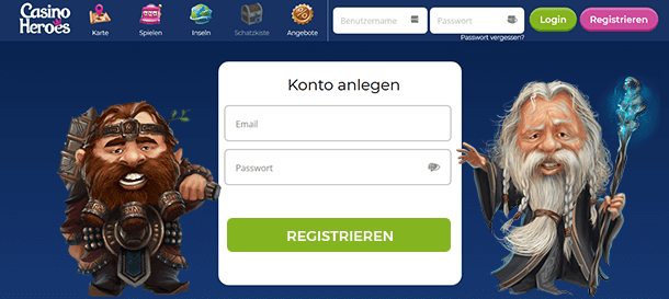 Casino Heroes Registrierung 