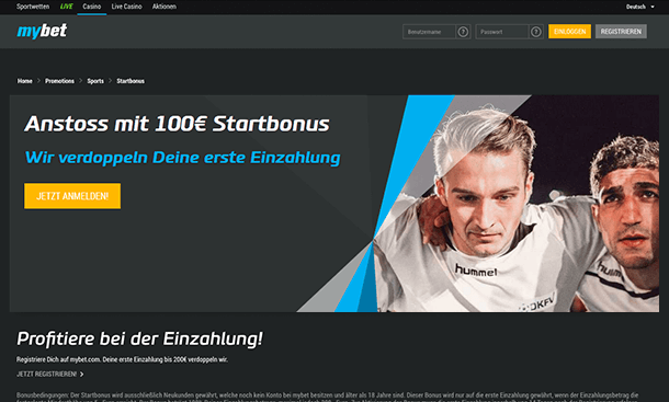 Mybet Einzahlungsbonus wartet auf neue Spieler