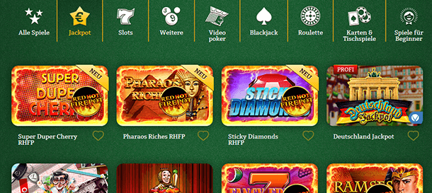 Onlinecasino.de Spieleauswahl