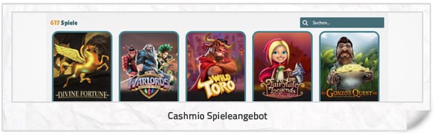 Cashmio Casino Spielangebot