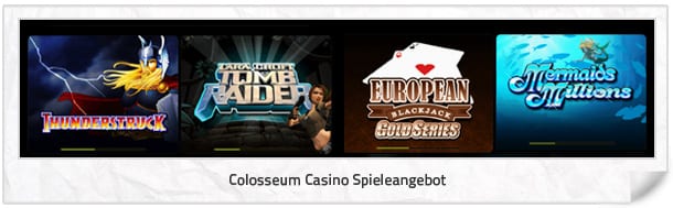 Colosseum Casino Spielangebot