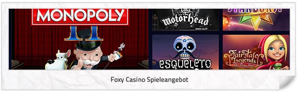 Foxy Casino Spielangebot