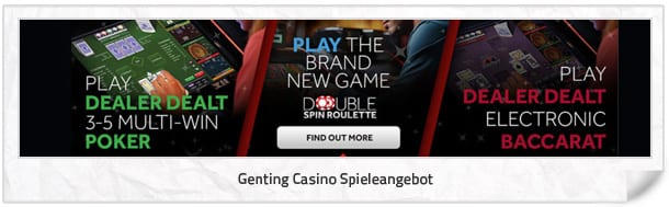 Genting Casino Spielangebot