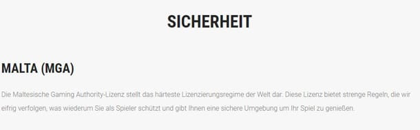 betser ist durch die MGA lizenziert