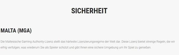 betser wird durch die MGA lizenziert