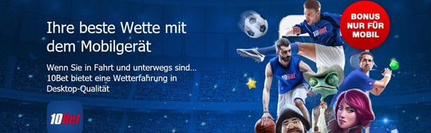 10bet Sportwetten Überblick mobile App