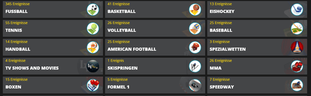 LVBet Wettangebot mobile Version