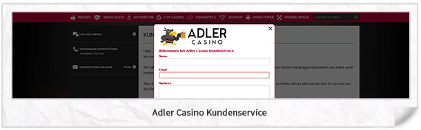 Adler Casino Kundenservice