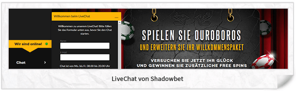 Shadowbet Casino Kundenservice