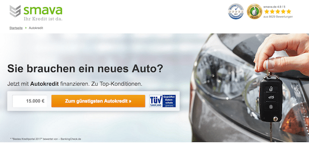 smava Erfahrungen: Im smava Test überzeugten die smava Autokedite.