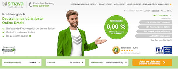 smava Erfahrungen Kreditnehmer: Die smava Webseite aus Sicht der Kunden.