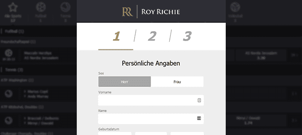 Roy Richie Registrierung 