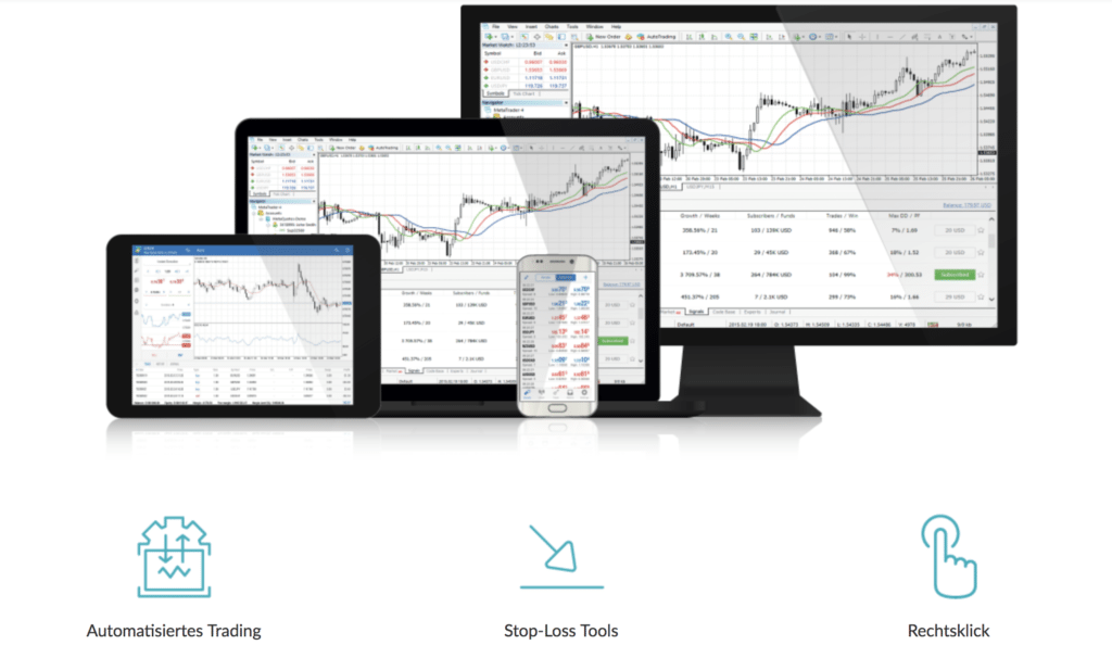 Trader können bei LCG auch über den MetaTrader 4 handeln