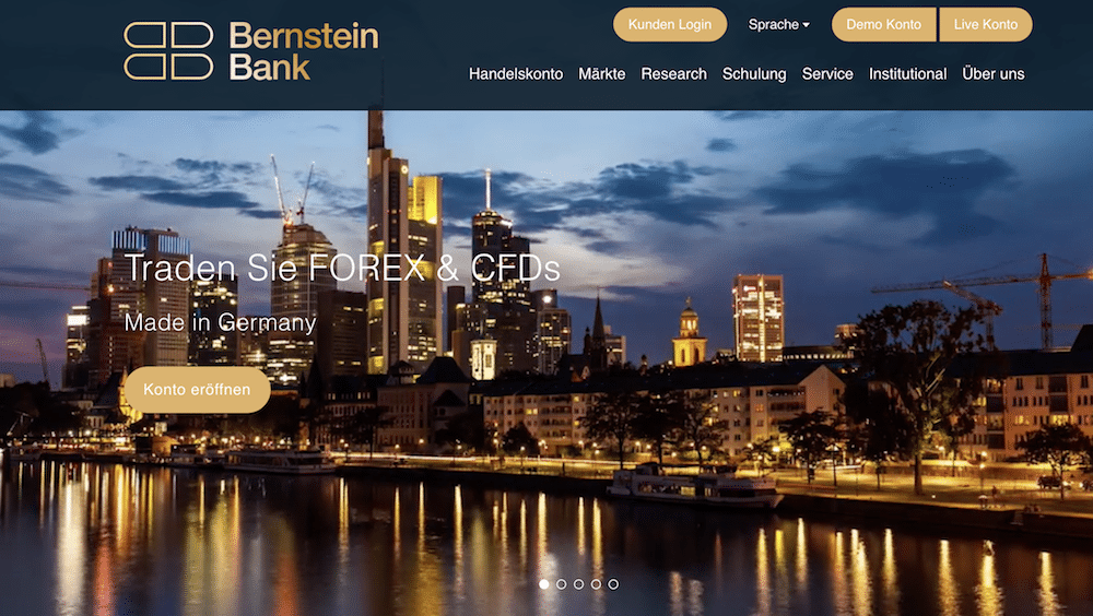 Bernstein Bank Webseite