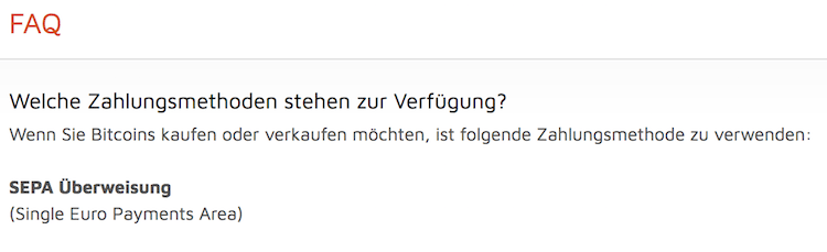 Bitcoin.de Zahlungsmethode