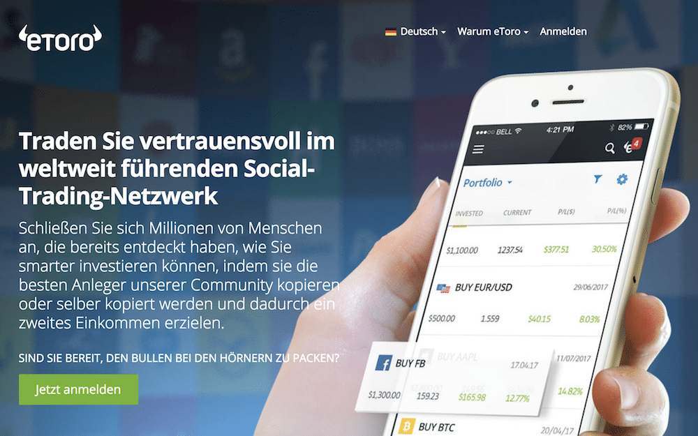 eToro ist weltweit bekannt und bietet auch den Krypto-Handel an