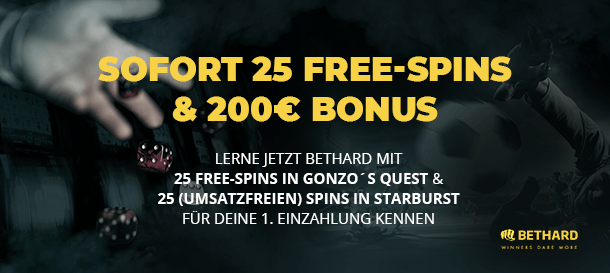 Bethard Casino Bonus: bis 200 Euro + Freispiele