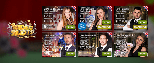 Videoslots Casino Livespiele