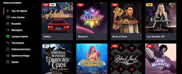 Wetten.com Casino Spiele