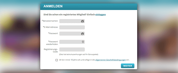 Cozyno Casino Registrierung