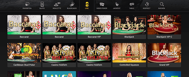 Justcasino Live Spiele