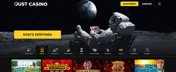 Justcasino Webseite