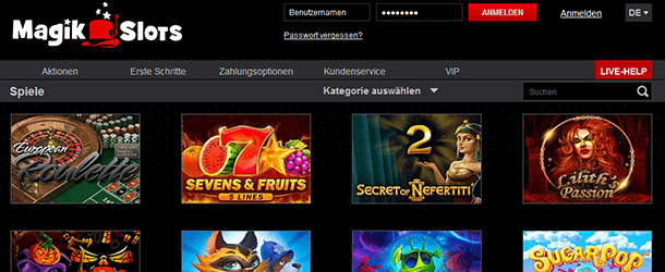 Magik Slots Casino Startseite