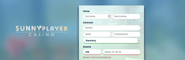 Sunnyplayer Mobile Casino Registrierung 