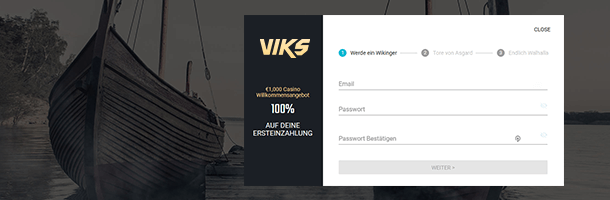 Viks.com Mobile Casino Registrierung