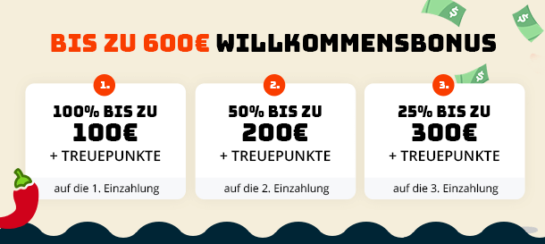 Casino Calzone Bonus für Neukunden