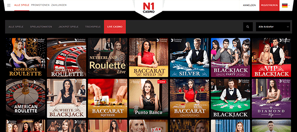 N1 Casino Live Spiele