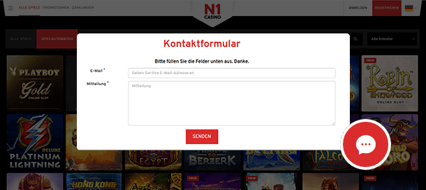 N1 Casino Kundensupport