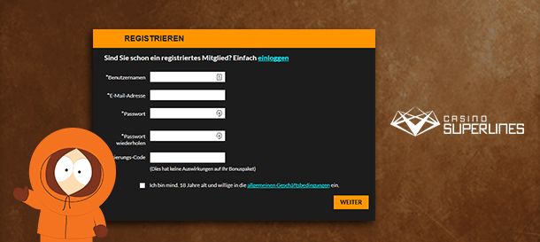 Superlines Casino Registrierung