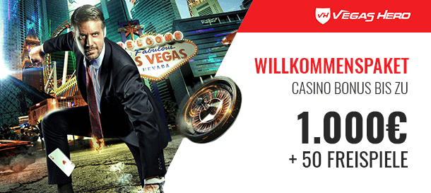 Vegas Hero Casino Willkommenspaket