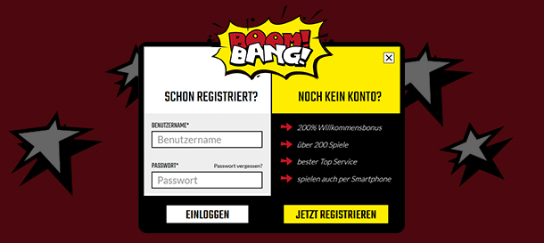 Boom Bang Casino Registrierung 