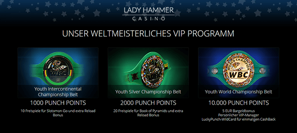 Lady Hammer Casino VIP & Treueprogramm